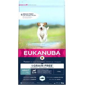 2 x 3 kg Eukanuba Adult S/M graanvrij zeevis hondenvoer