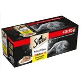 Sheba Mini Filets Gevogelte Selectie in saus natvoer kat multipack (zakjes 85 g)