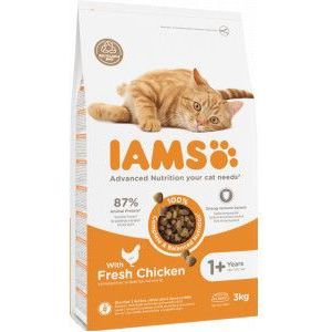 2 x 3 kg Iams Adult kattenvoer met verse kip