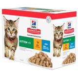 Hill's Kitten Favourite Selection combi kip / met zeevis nat kattenvoer 85 gr
