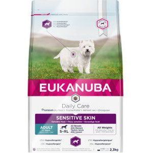 2 x 2,3 kg Eukanuba Daily Care Sensitive Skin hondenvoer