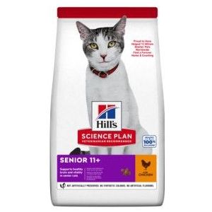 2 x 7 kg Hill's Senior 11+ met kip kattenvoer