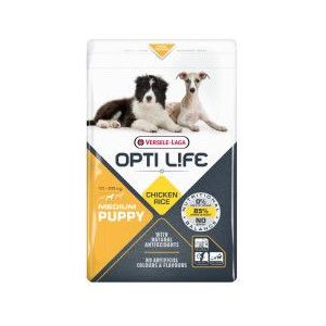 2 x 2,5 kg Opti Life Puppy Medium hondenvoer