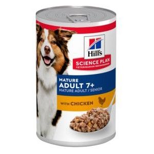 Hill's Mature Adult 7+ met kip nat hondenvoer (blik 370 g)