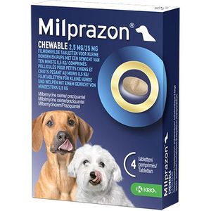 Milprazon Chewable 2,5 mg / 25 mg pup en kleine hond