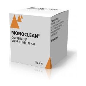 Monoclean Oorreiniger voor hond en kat - 20 x 5ml