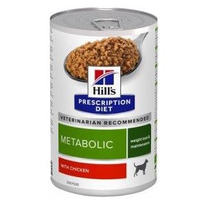 Hill's Prescription Diet Metabolic Weight Management nat hondenvoer met kip blik