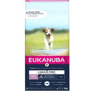 3 kg Eukanuba Puppy & Junior S/M graanvrij zeevis hondenvoer