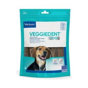 Virbac Veggiedent kauwstrips hond M 10-30kg (15 st).