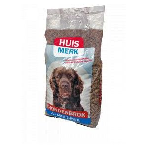 2 x 10 kg Huismerk Hondenbrok 4-Mix Diner