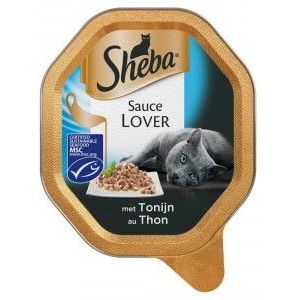 Sheba Sauce Lover met tonijn natvoer kat (kuipjes 85 g)