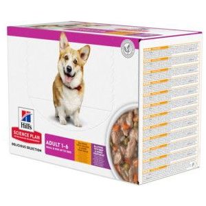 Hill's Adult Small & Mini stoofpotje met kip & groenten, met rund & groenten multipack hond