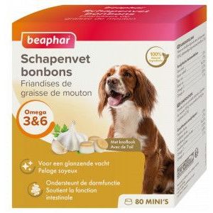 Beaphar Schapenvet Mini bonbons met knoflook voor de hond