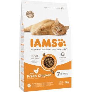 10 kg Iams Senior kattenvoer met verse kip