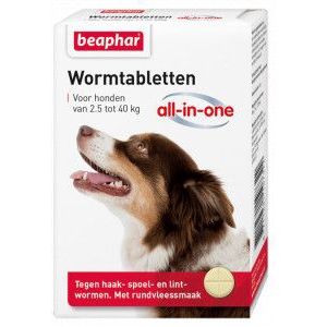 Beaphar Wormmiddel all-in-one (2,5 - 40 kg) hond