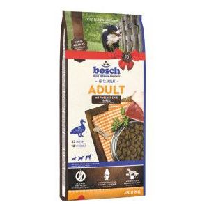 15 kg + 3 kg gratis Bosch Adult met eend & rijst hondenvoer