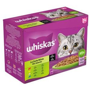 Whiskas 7+ Mix Selectie in saus multipack (12 x 85 g)