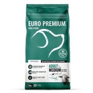 3 kg Euro Premium Adult Medium w/Lamb & Rice hondenvoer