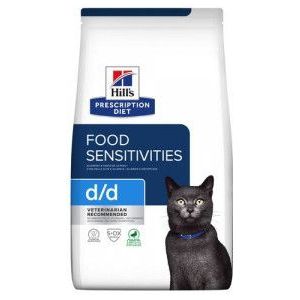 1,5 kg Hill's Prescription Diet D/D Food Sensitivities kattenvoer met eend & groene erwten
