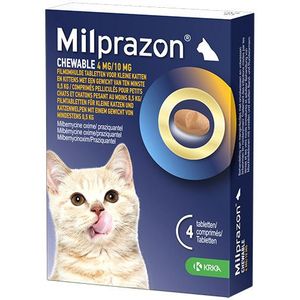 Milprazon Chewable 4 mg / 10 mg kitten en kleine kat