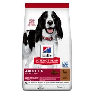 2 x 2,5 kg Hill's Adult Medium met lam & rijst hondenvoer