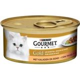 Gourmet Gold Fijne Hapjes in saus met kalkoen en eend natvoer kat (85 g)