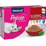 Vitakraft Poésie Classique Classic Choice in saus natvoer kat (12 x 85 g)