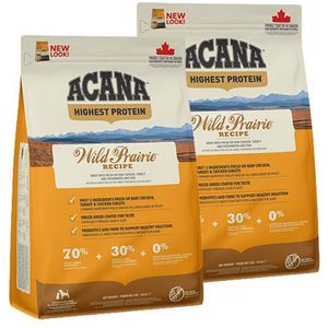 2 x 11,4 kg Acana Highest Protein Wild Prairie hondenvoer