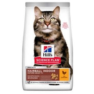 3 x 1,5 kg Hill's Mature Adult 7+ Hairball Indoor met kip kattenvoer