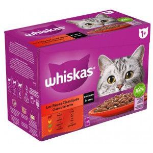 Whiskas 1+ Classic Selectie in saus multipack (12 x 85 g)