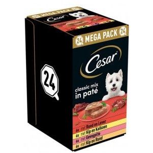 Cesar Classic Mix Paté multipack natvoer hond maaltijdkuipjes (150 g)