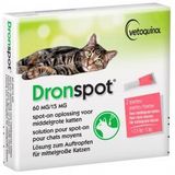 Dronspot 60 mg/15 mg Spot-on oplossing voor katten (2,5 - 5 kg)