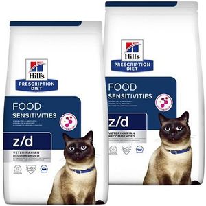 2 x 6 kg Hill's Prescription Diet Z/D Food Sensitivities kattenvoer