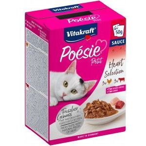 Vitakraft Poésie Petit Heart Selection natvoer kat (6 x 50 g)