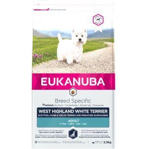 3 x 2,5 kg Eukanuba West Highland White Terrier hondenvoer