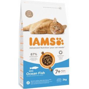 3 kg Iams Senior kattenvoer met zeevis