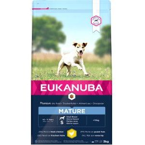 2 x 3 kg Eukanuba Mature Small Breed kip hondenvoer