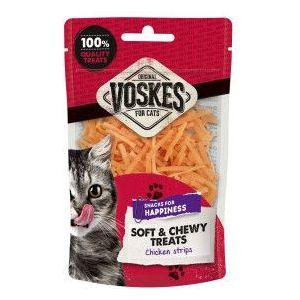 Voskes Soft & Chewy kipfilet reepjes kattensnack (60 g)