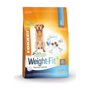 13 kg Fokker Weight-Fit Light & Sterilised hondenvoer