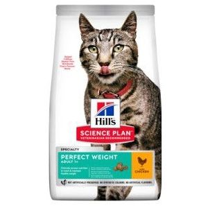 2 x 2,5 kg Hill's Adult Perfect Weight met kip kattenvoer