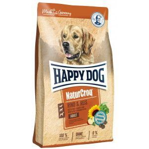 2 x 15 kg Happy Dog NaturCroq met rund en rijst hondenvoer