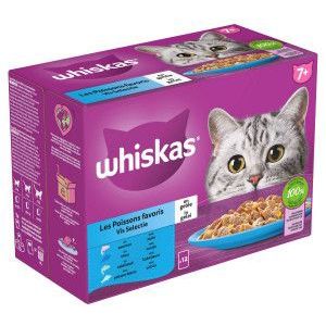 Whiskas 7+ Vis Selectie in gelei multipack  (12 x 85 g)