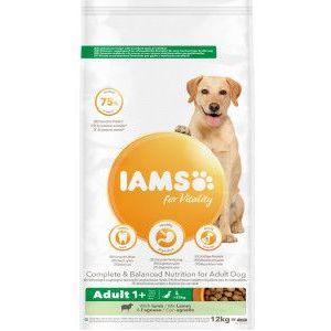 12 kg Iams for Vitality Adult Large met lam hondenvoer