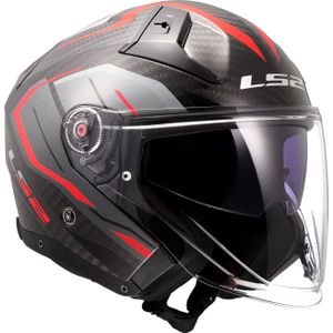 LS2 OF603 Infinity II Carbon Urus, integraalhelm, zwart/grijs/rood, XXL