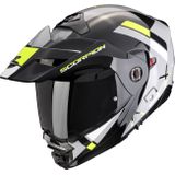 Scorpion ADX-2 Galane, opklapbare helm, Grijs/Zwart/Neon-Geel, S