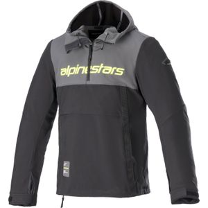 Alpinestars Sherpa Hoodie, textieljas, Grijs/Zwart/Neon-Geel, 3XL