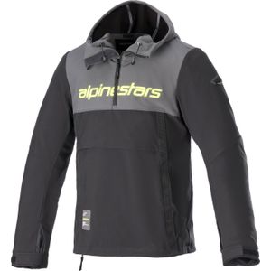 Alpinestars Sherpa Hoodie, textieljas, Grijs/Zwart/Neon-Geel, S