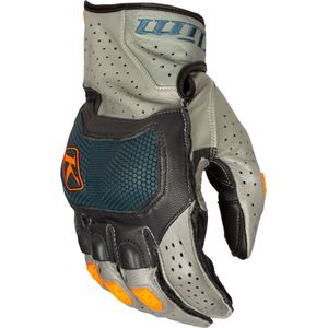 Klim Badlands Aero Pro, handschoenen kort, Grijs/Donkergrijs/Petrol/Oranje, XL