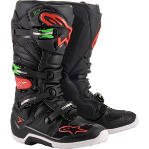 Alpinestars Tech 7 S23, laarzen, zwart/rood/groen, 13 US
