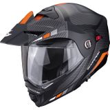 Scorpion ADX-2 Camino, opklapbare helm, Mat Zwart/Grijs/Oranje, L